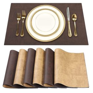 Home premium leather table mats
